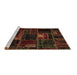 Sideview of Machine Washable Oriental Brown Modern Rug, wshabs5668brn