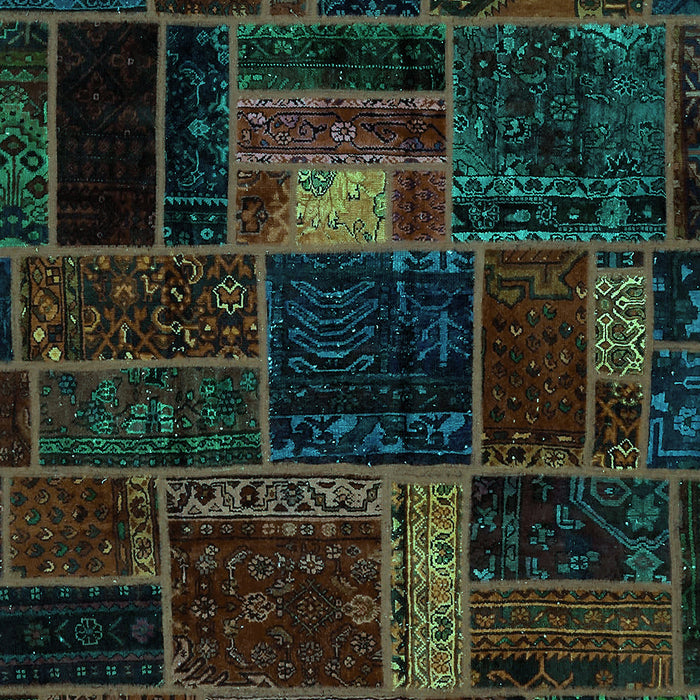 Machine Washable Oriental Turquoise Modern Area Rugs, wshabs5668turq