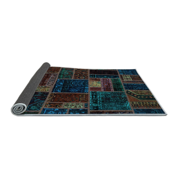 Sideview of Oriental Light Blue Modern Rug, abs5668lblu