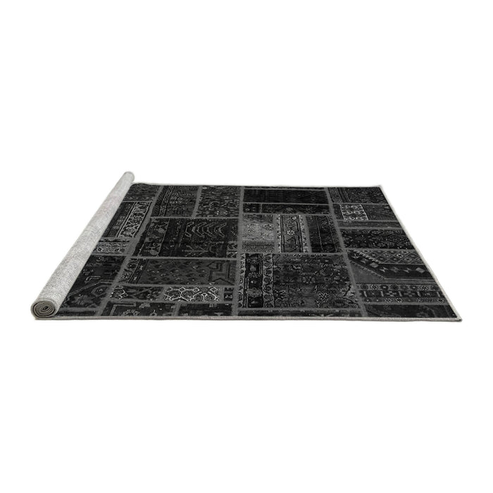 Sideview of Machine Washable Oriental Gray Modern Rug, wshabs5668gry