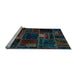 Sideview of Machine Washable Oriental Light Blue Modern Rug, wshabs5668lblu