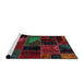 Sideview of Machine Washable Abstract Dark Brown Rug, wshabs5669