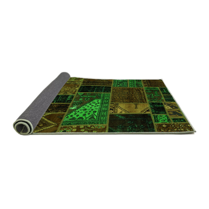 Sideview of Oriental Green Modern Rug, abs5669grn