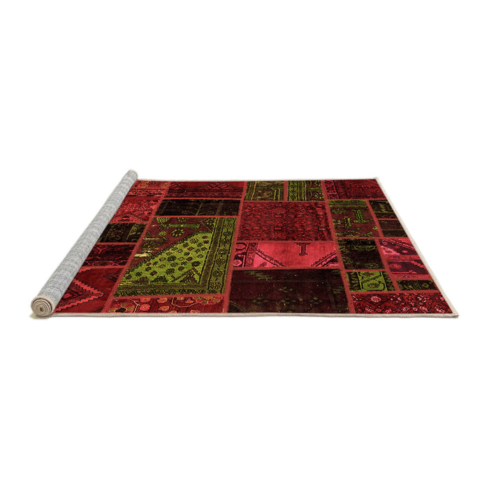 Sideview of Machine Washable Oriental Orange Modern Area Rugs, wshabs5669org