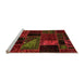 Sideview of Machine Washable Oriental Orange Modern Area Rugs, wshabs5669org