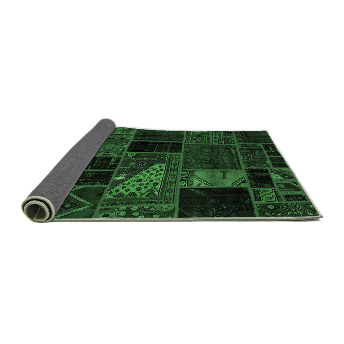 Sideview of Oriental Emerald Green Modern Rug, abs5669emgrn