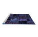 Sideview of Machine Washable Oriental Blue Modern Rug, wshabs5669blu