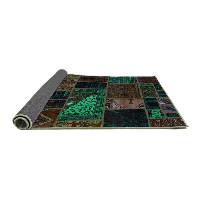 Sideview of Oriental Turquoise Modern Rug, abs5669turq