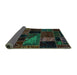 Sideview of Oriental Turquoise Modern Rug, abs5669turq