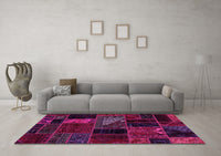 Machine Washable Oriental Pink Modern Rug, wshabs5669pnk