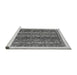 Sideview of Machine Washable Abstract Gray Modern Rug, wshabs566gry