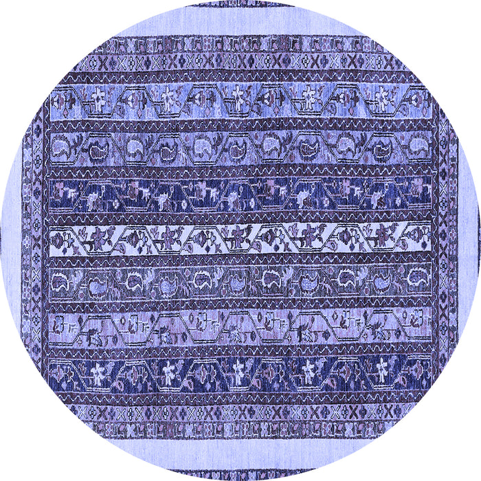 Round Machine Washable Abstract Blue Modern Rug, wshabs566blu