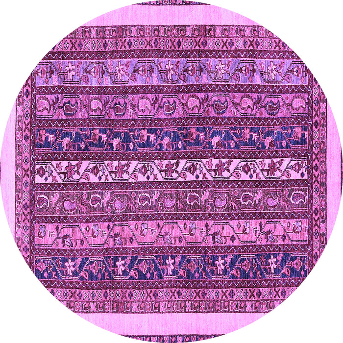 Round Machine Washable Abstract Purple Modern Area Rugs, wshabs566pur