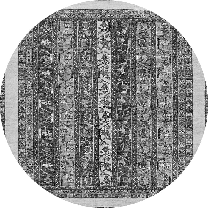 Round Machine Washable Abstract Gray Modern Rug, wshabs566gry