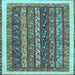 Square Machine Washable Abstract Light Blue Modern Rug, wshabs566lblu