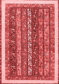 Abstract Red Modern Rug, abs566red