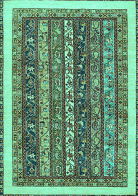 Abstract Turquoise Modern Rug, abs566turq