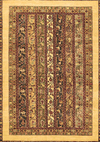 Abstract Brown Modern Rug, abs566brn