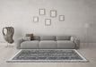 Machine Washable Abstract Gray Modern Rug in a Living Room,, wshabs566gry