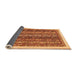 Sideview of Abstract Orange Modern Rug, abs566org