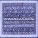 Square Abstract Blue Modern Rug, abs566blu