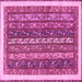 Square Machine Washable Abstract Pink Modern Rug, wshabs566pnk