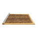 Sideview of Machine Washable Abstract Brown Modern Rug, wshabs566brn