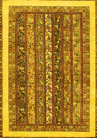 Abstract Yellow Modern Rug, abs566yw