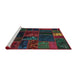 Sideview of Machine Washable Abstract Burgundy Red Rug, wshabs5670