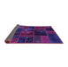 Sideview of Oriental Purple Modern Rug, abs5670pur