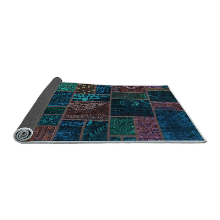 Sideview of Oriental Light Blue Modern Rug, abs5670lblu