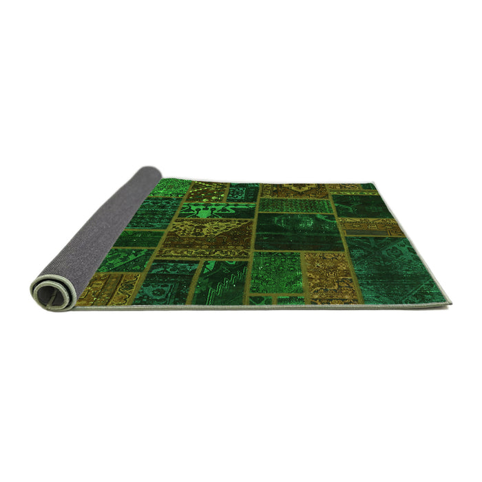 Sideview of Oriental Green Modern Rug, abs5670grn