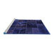 Sideview of Machine Washable Oriental Blue Modern Rug, wshabs5670blu