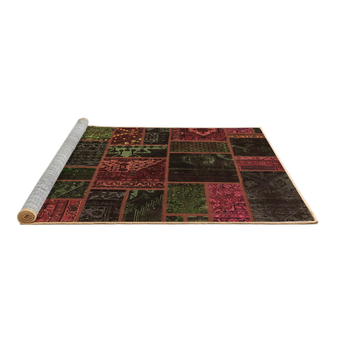 Sideview of Machine Washable Oriental Brown Modern Rug, wshabs5670brn