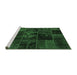 Sideview of Machine Washable Oriental Emerald Green Modern Area Rugs, wshabs5670emgrn