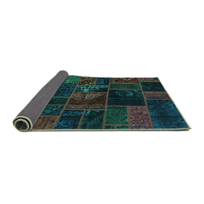 Sideview of Oriental Turquoise Modern Rug, abs5670turq