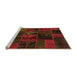 Sideview of Machine Washable Oriental Orange Modern Area Rugs, wshabs5670org