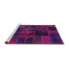 Sideview of Machine Washable Oriental Pink Modern Rug, wshabs5670pnk