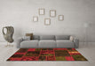 Machine Washable Oriental Orange Modern Area Rugs in a Living Room, wshabs5670org