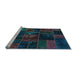 Sideview of Machine Washable Oriental Light Blue Modern Rug, wshabs5670lblu