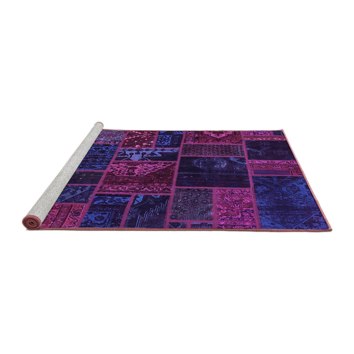 Sideview of Machine Washable Oriental Purple Modern Area Rugs, wshabs5670pur