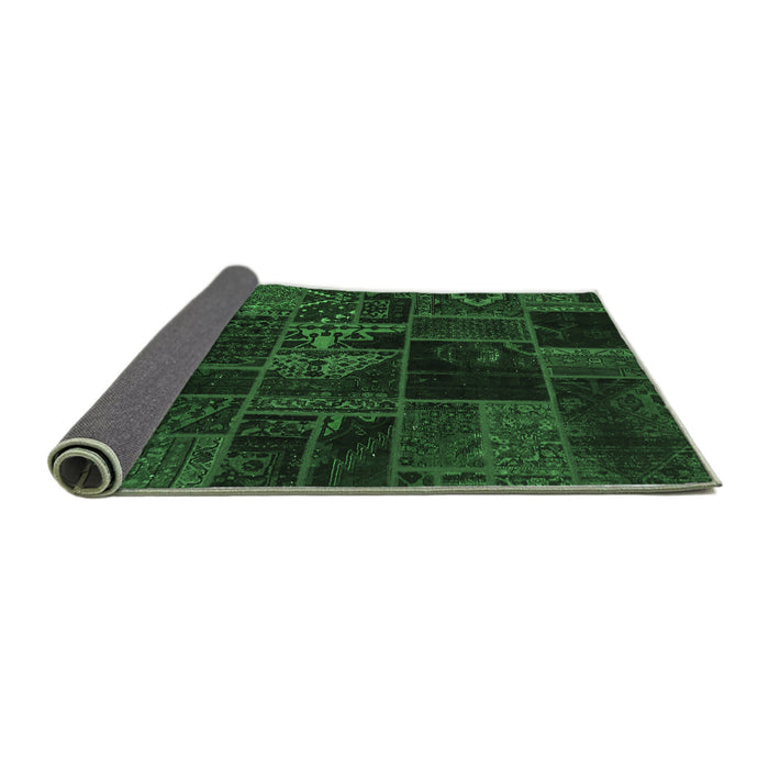 Sideview of Oriental Emerald Green Modern Rug, abs5670emgrn