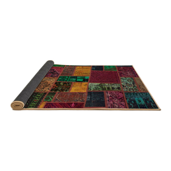 Sideview of Abstract Reddish Brown Oriental Rug, abs5671
