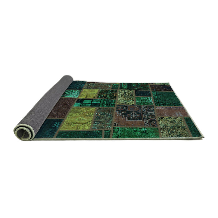 Sideview of Oriental Turquoise Modern Rug, abs5671turq