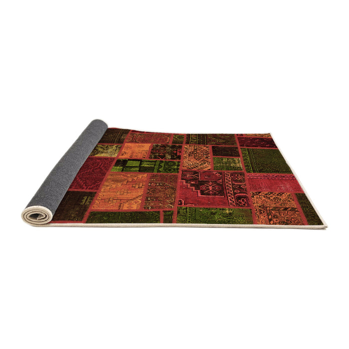 Sideview of Oriental Orange Modern Rug, abs5671org