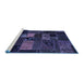 Sideview of Machine Washable Oriental Blue Modern Rug, wshabs5671blu