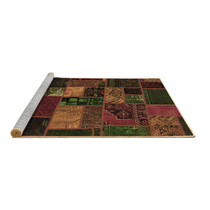 Sideview of Machine Washable Oriental Brown Modern Rug, wshabs5671brn