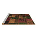 Sideview of Machine Washable Oriental Brown Modern Rug, wshabs5671brn