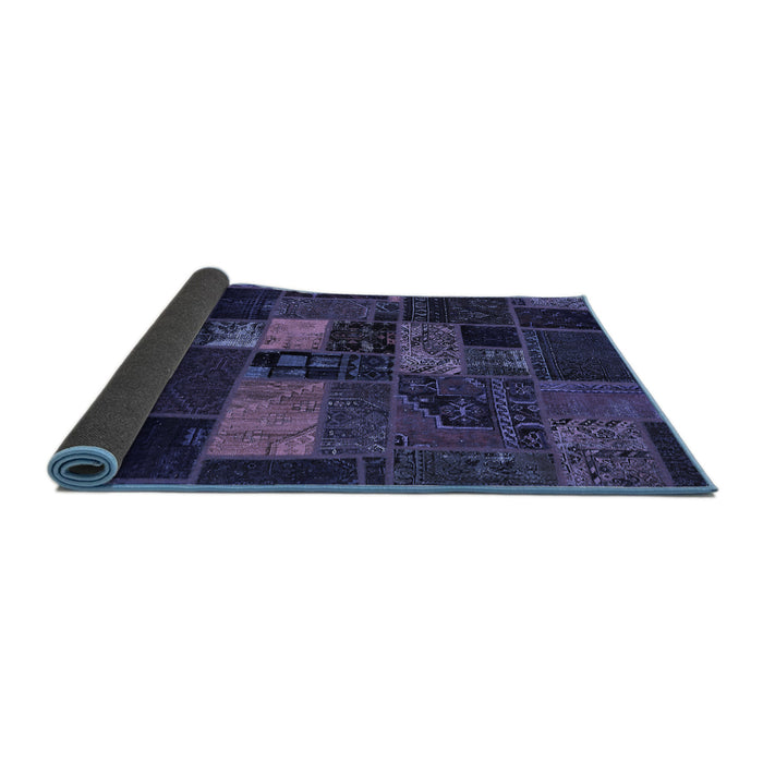 Sideview of Oriental Blue Modern Rug, abs5671blu