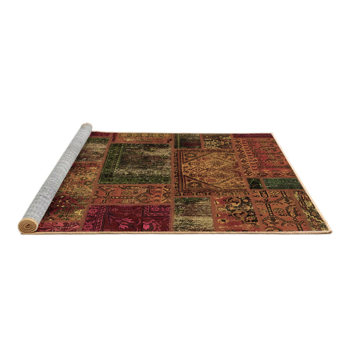Sideview of Machine Washable Oriental Brown Modern Rug, wshabs5672brn